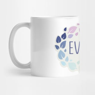 Evelin name with colorful leaves Mug